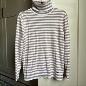 Tommy Hilfiger Women's Striped Turtleneck Long Sleeve size large